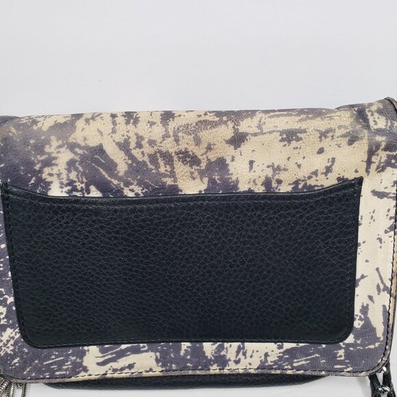 Aimee Kestenberg Crossbody Purse Bag Handbag Black Leather - Picture 4 of 11